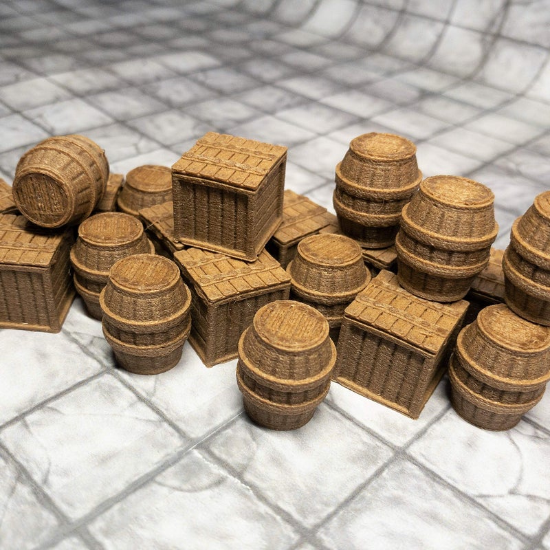 Extruded Gaming Oak Crates and Barrels - Image 2
